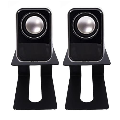 ASHATA 2 Masaüstü Hoparlör Standı Seti, 1 Çift Hoparlör Standı, Evrensel Metal Standları Kitaplık Hoparlörleri Için Masaüstü Monitör Standları, 15 Lb'ye Kadar