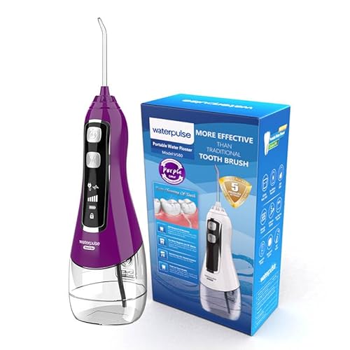 Waterpulse V580 Water Flosser Taşınabilir Şarjlı Masajlı Diş/Protez Bakım ve Ağız Duşu-Mor
