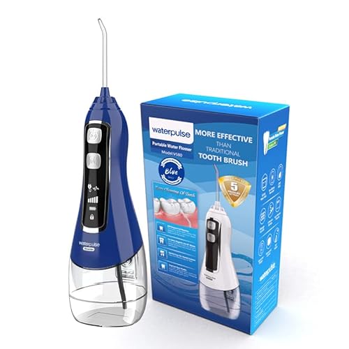 Waterpulse V580 Water Flosser Taşınabilir Şarjlı Masajlı Diş/Protez Bakım ve Ağız Duşu-Mavi