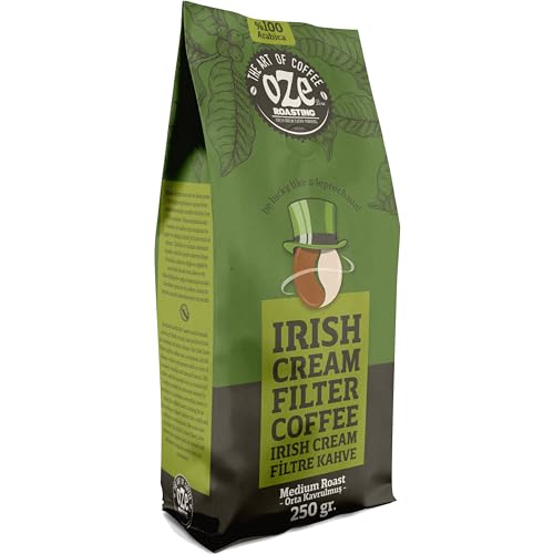 Ozeline Irish Cream Aromalı Filtre Kahve 250 g – Çekirdek Kahve – Yoğun Krema Aroması