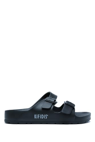 Kifidis Aqua AQ1468 Unisex Plaj Terliği, Siyah, 37 EU