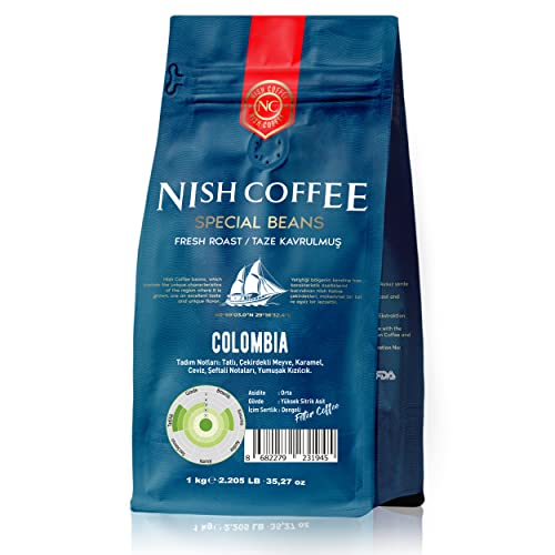 Nish Filtre Kahve Colombia- 1 Kg- Çekirdek