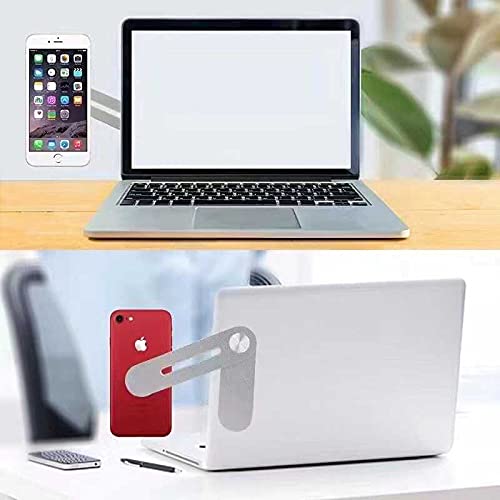Laptop - Monitör Telefon Tutucu Yandan Telefon Tutma F21 Gümüş