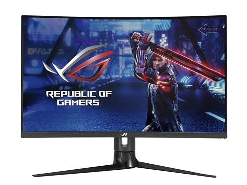ASUS ROG Strix XG32VC 31,5 Gaming VA Kavisli Aura RGB Freesync 2 HDR 2K 2560X1440 1MS(Mprt) 170Hz Dp Hdm USB Type-C Vesa 3 Yıl ELMB, Eyecare, Flicker-Free, Pivot, KVM Desteği Monitör