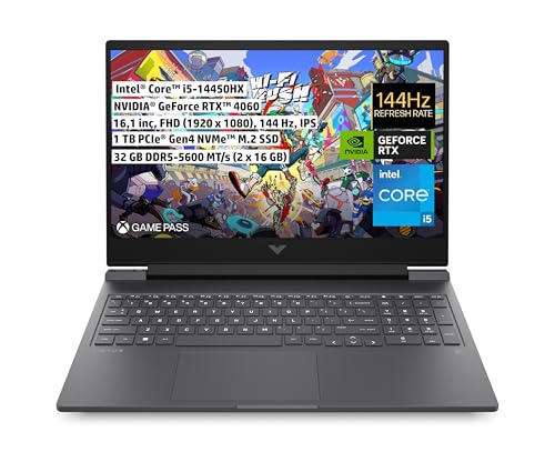 HP Victus | Intel Core i5-14450HX | 32 GB RAM | 1 TB SSD | NVIDIA GeForce RTX 4060 | 16, 1 inç 144 Hz FHD IPS | FreeDOS | Gaming Laptop | BK5R0EA