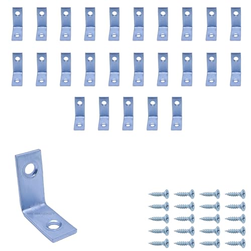 MR.BRACKET 25 ad. L Demir Gönye Köşebent 12x25x25mm- Mobilya Dolap Raf Masa Köşe Bağlantı Birleştirme Sabitleme Aparatı