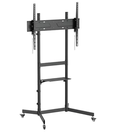 Tayfun 55'' Uyumlu Yürüyen Tekerlekli Ayaklı Led Tv Monitör Standı