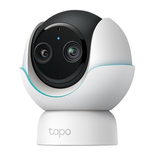 Tapo C840 2K 4MP Çift Lensli Bebek Monitörü, 360° Bebek Takibi Güvenlik Kamerası, HD Gece Görüşü, AI Algılama İç Mekan Kameraları Ev Güvenliği, Uyku Analizi, Alexa, Google Home, Esnek Depolama, Aylık