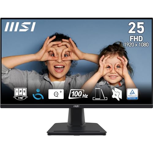 MSI 24.5" PRO MP252 Kurumsal Monitör, FHD, 16:9, Flat, IPS, 100Hz, 1ms Adaptive-Sync