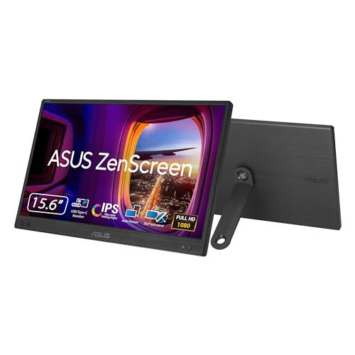 ASUS ZenScreen MB166CR 15.6 IPS 1920x1080 5ms USB-C Mat Ekran, 360 Derece Stand, Taşınabilir USB Monitör