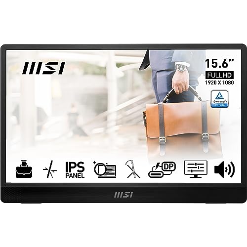 Msi Pro MP161 E2 15.6" 4ms (GTG) 60Hz Adaptive-Sync IPS Full HD Taşınabilir Monitör