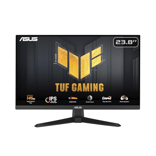 ASUS TUF GAMING VG249QE5A 23.8 IPS 1920x1200 1ms 146Hz 300cd DP HDMI Hoparlör VESA 3YIL EYECARE PLUS,ELMB Monitör