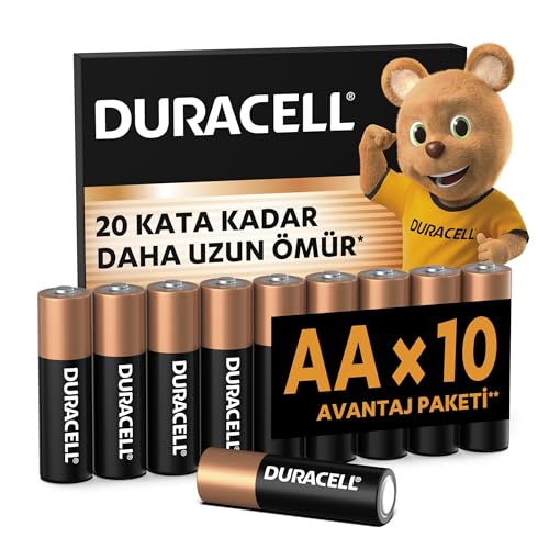 Duracell AA Alkalin Kalem Pil (10'lu paket) 1,5 V LR6/MN1500