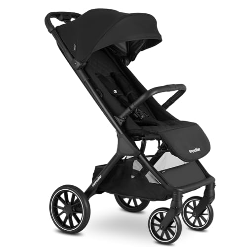 Easywalker Jackey XL Tek Tuşla Otomatik Katlanan Bebek Arabası Shadow Black, kompakt, travel sistem olabilir, adaptör, taşıma çantası ve yağmurluk dahil