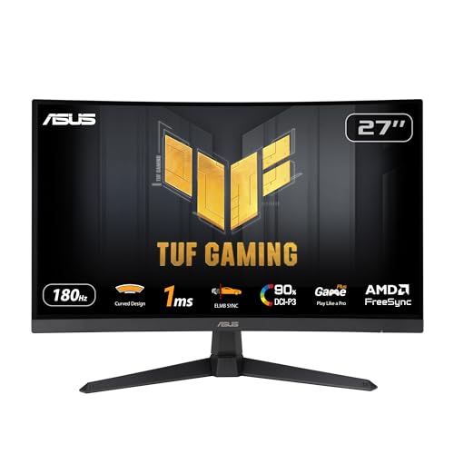 Asus TUF Gaming VG27VQ3B 27" 1ms 180Hz FreeSync Adaptive Sync Curved VA FHD Gaming (Oyuncu) Monitör