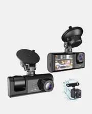 Çeşithane WiFi Destekli Full HD 1080P 3’lü Araç Kamerası Ön+İç+Arka Kayıt Black Box Traffic Recorder