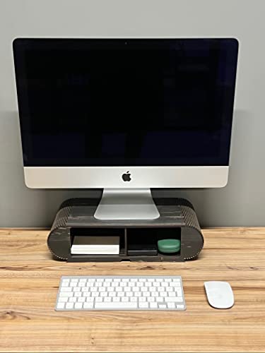 LandiWork Tasarım Atölyesi Ahşap Monitör Standı ve Yükseltici, Altlık (Rebab)