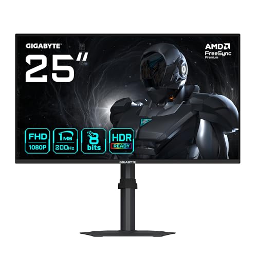 Gigabyte G25F2 24.5 1920x1080 FHD 200Hz 1ms HDMI DP HDR10 FreeSync Premium IPS Gaming Monitör