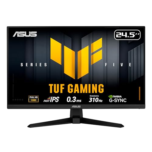 ASUS TUF GAMING VG259QMR5A 24.5 Fast IPS 1920x1080 0.3ms 310Hz 310Hz DP HDMI Hoparlör VESA 3YIL ELMB SYNC, 99% sRGB, Gaming AI MONİTÖR