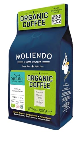 Moliendo Finest Coffee Organic Indonesia Sumatra Yöresel Kahve (Çekirdek) 250 g