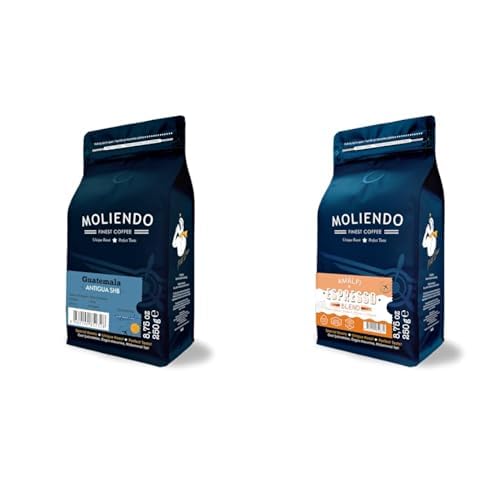 Moliendo Finest Coffee Guatemala Antigua SHB Yöresel Kahve (Çekirdek) 250 g ve Amalfi Espresso Blend Kahve (Çekirdek) 250 g
