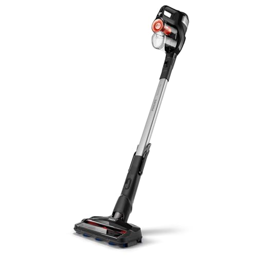 Philips SpeedPro Max Kablosuz Dik Süpürge, 2'si 1 arada: Dikey& El Süpürgesi, 360 derece emiş başlığı, 65 dakika çalışma süresi, PowerCyclone 8, Koyu Siyah (XC7040/01)