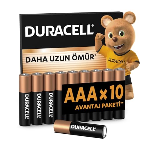 Duracell AAA Alkalin İnce Kalem Pil (10’lu paket) 1,5 V LR03/MN2400