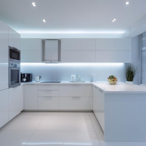 2 Metre Beyaz Şerit Led Işık Çıt Çıt Anahtar Tak Çalıştır Hazır Set Adaptör Dahil, Açma-Kapama Düğmesi, Mutfak, Tezgah, Dolap içi, Ayna, Tv Ünitesi Aydınlatma