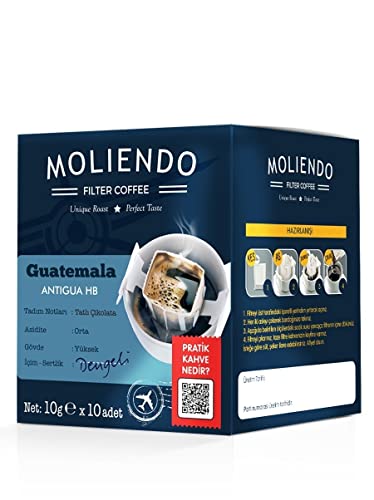 Moliendo Finest Coffee Guatemala Antigua HB Pratik Filtre Kahve 10x10 g