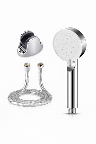 Busstier Turbo Duş Başlığı, Yüksek Basınçlı El Duşu, 5 Fonksiyonlu Duş Başlığı (Krom Turbo Set)