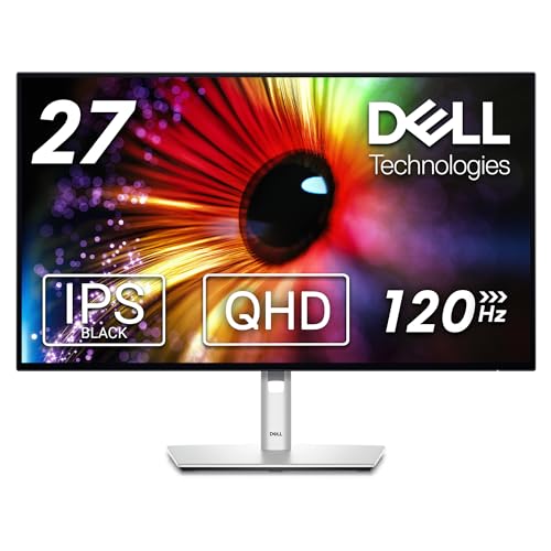 Dell UltraSharp Monitör 27 inç 2560x1440 QHD, IPS BLACK TECHNOLOGY 16:9 5MS 120Hz 2XDP HDMI Type-C ANTI-GLARE HEIGHT TILT SWIVEL PIVOT VESA, U2724D
