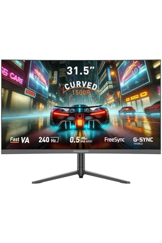 GAMEBOOSTER 31.5" GB-32C240FP 240Hz 0.5Ms Fast VA FHD Pivot Curved RGB Gaming Monitör