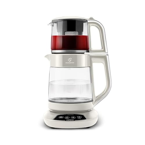 Karaca Çaysever 3 in 1 Konuşan Cam Çay Makinesi Su Isıtıcı ve Mama Suyu Hazırlama 1700W Starlight