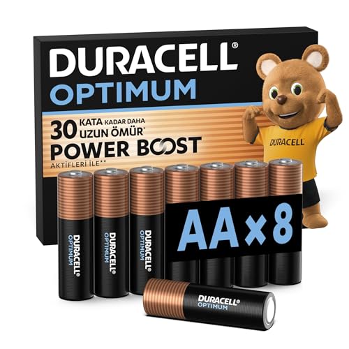 Duracell Optimum AA Alkalin Kalem Pil (8'li Paket) 1,5V - LR6 MX1500