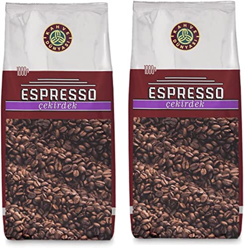 KAHVE DUNYASI Dünyası Kavrulmuş Espresso Çekirdek 2 Adet 1Kg