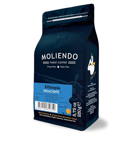Moliendo Finest Coffee Ethiopia Yirgacheffe Yöresel Kahve (Çekirdek) 250 g
