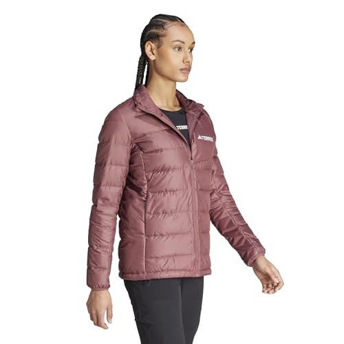 adidas W MT DOWN JKT Kadın Spor Dış Giyim, quiet crimson, XS