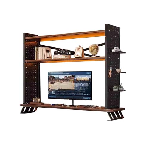 Ayarlanabilir monitör standı rafı, bölücüler, yerden tasarruf sağlayan masa rafı, metal masa rafı, yüksek yük kapasitesi, 92 cm yükseklik, ofis, ev ve yurt kullanımı için