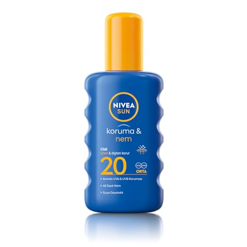 NIVEA SUN SPF20 Güneş Koruyucu Vücut Spreyi, Anında UVA Koruması, 48 Saat Nemlendirici, Suya Dayanıklı
