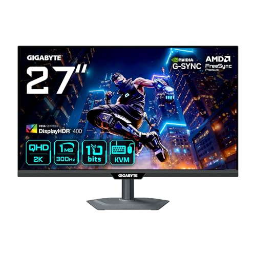 GIGABYTE M27Q3 27" IPS 2560 x 1440 1Ms 300Hz QHD Siyah Oyuncu Monitör