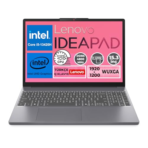 Lenovo IdeaPad Slim 3 | i5-13420H | 8GB DDR5 RAM | 512GB SSD | 15.3" WUXGA (1920x1200) IPS 300nits Anti-glare, 45% NTSC, 60Hz | FreeDOS Laptop | 83K1004ETR