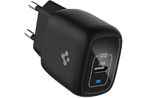 Spigen 20W USB-C Mini Hızlı Şarj Aleti/Şarj Isısını Düşürür GaN Destekli Akım Korumalı Güç Adaptörü iPhone & Android & iPad T