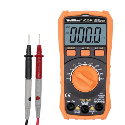 WellHise VC205A Ölçü Aleti Multimetre Avometre NCV Işıklı Ekran Isı Ölçer El Feneri