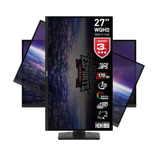 MSI G274QPF 27” 1ms 170Hz 16:9 Adaptive Sync IPS WQHD Rapid Curved Gaming (Oyuncu) Monitör