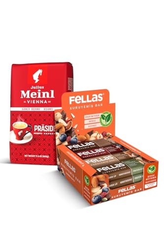 Julius Meinl President Çekirdek Kahve 500 g, Fellas Kuruyemiş Bar Karma Kutu 12 Adet