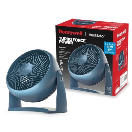 HONEYWELL TurboForce Turbo Vantilatör HT900NE4 Sessiz Soğutma, 90 Dereceye Kadar Ayarlanabilir Eğim Açısı, 3 Hız Ayarı, Duvara Montaj, Masa Vantilatörü - Mavi