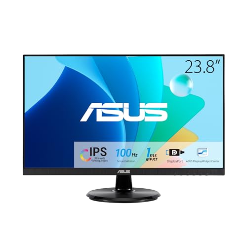 ASUS Eye Care VA24DQFR - 24 inç Full HD Monitör - Çerçevesiz, Titreşimsiz, Mavi Işık Filtresi, Adaptive-Sync - 100 Hz, 1 ms MPRT, 16:9 IPS Panel, 1920 x 1080 - DisplayPort, HDMI, D-Sub, Hoparlör