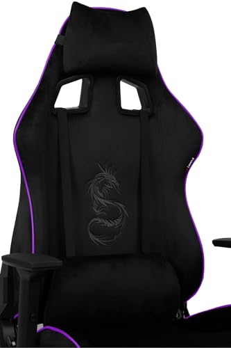 XMAX/Rio Plus Balerion Terletmez Kadife Kumaş Siyah Gaming Oyuncu Koltuğu / 120 Kg Taşır 3456543223456