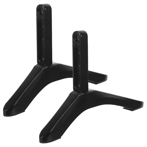 Housoutil 2 Adet Siyah Tv Sehpası Ayağı Yedek Parçası - Masaüstü Düz Ekran Monitör Için Metal Sehpa Yükseltici, Yatak Odası Masası, Oturma Odası Eğlence Ünitesi İçin