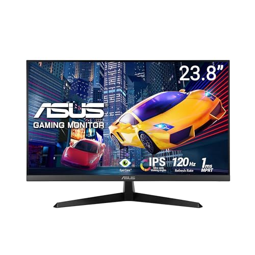 ASUS VY249HGR 23,8 inç Eye Care Oyun Monitörü (FHD (1920 x 1080), IPS, 120Hz (OC), SmoothMotion, 1ms (MPRT), Adaptive Sync, Eye Care Plus Teknolojisi, Mavi Işık Filtresi, Titreşimsiz